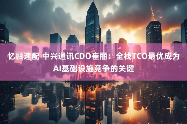 忆融速配 中兴通讯CDO崔丽：全栈TCO最优成为AI基础设施竞争的关键
